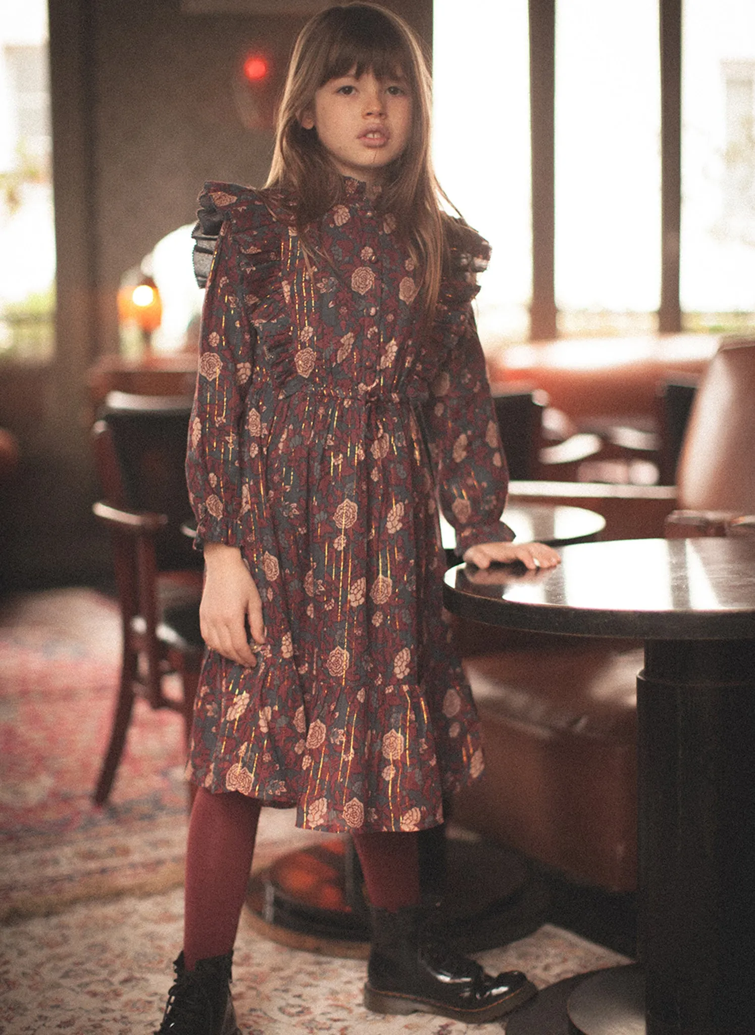 Louis Louise Dahlia Dress in Indian Flower