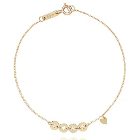 Love Disc Chain Bracelet in Solid Gold