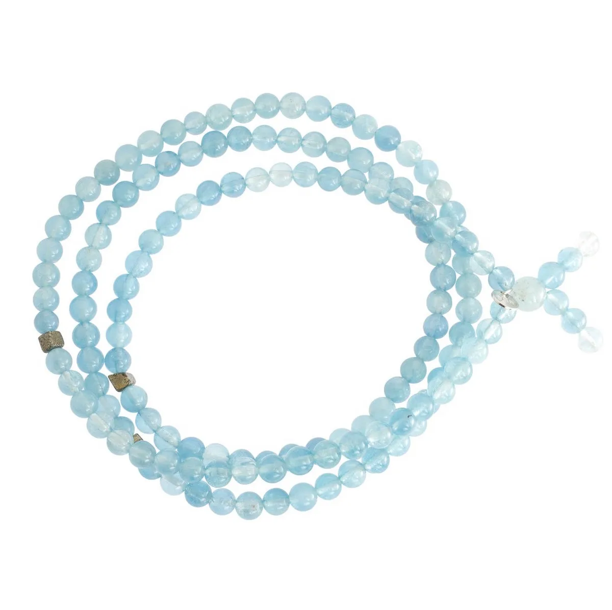 LUNA Triple Beaded Bracelet - Aquamarine