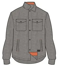 Maple Recycled Polar Fleece Shirt - Grey Marl