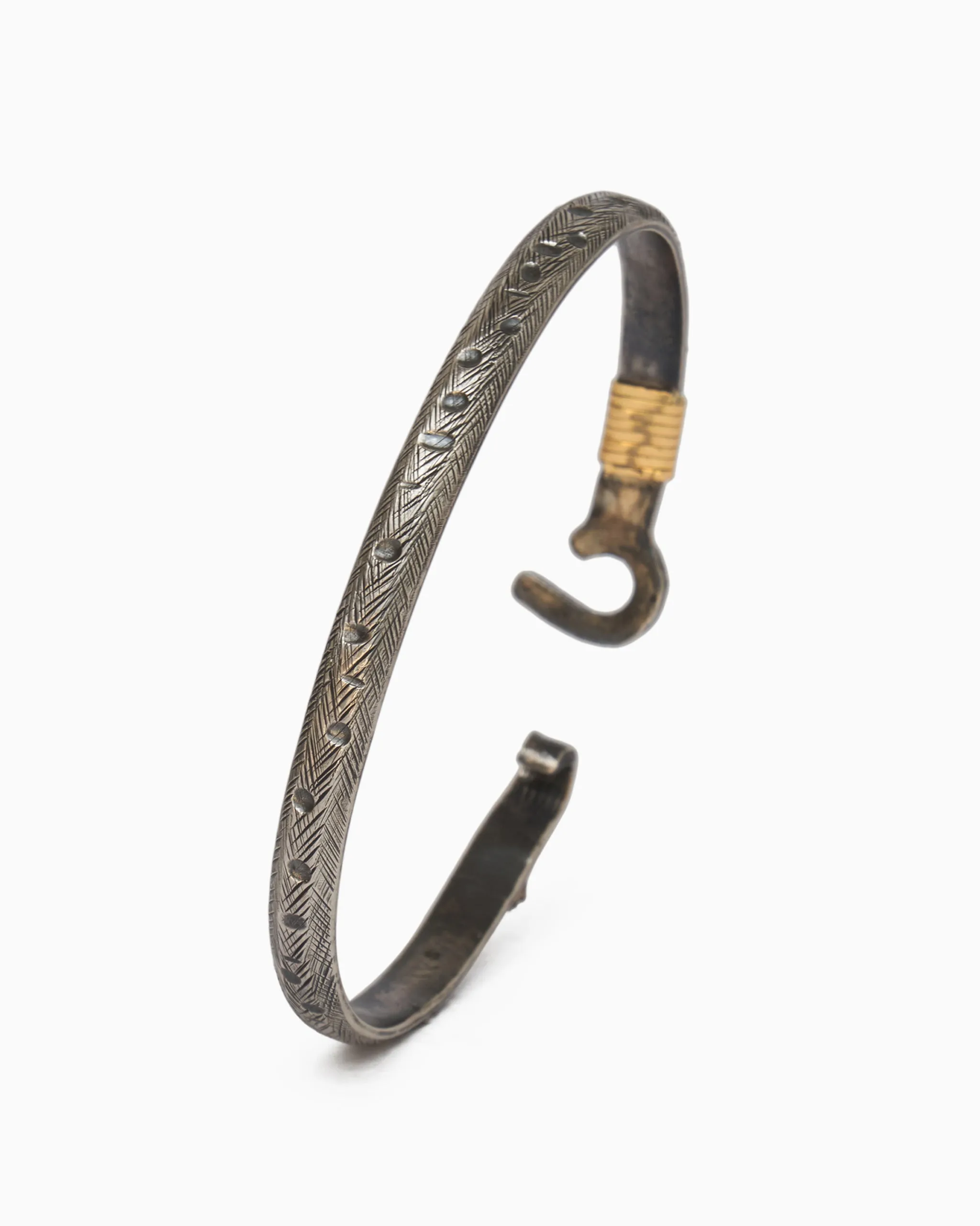 Marine Texture St. John Hook Bracelet with Compass, 5mm