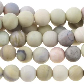 MATTE Australian Butter Jasper 8mm Round - 8-Inch