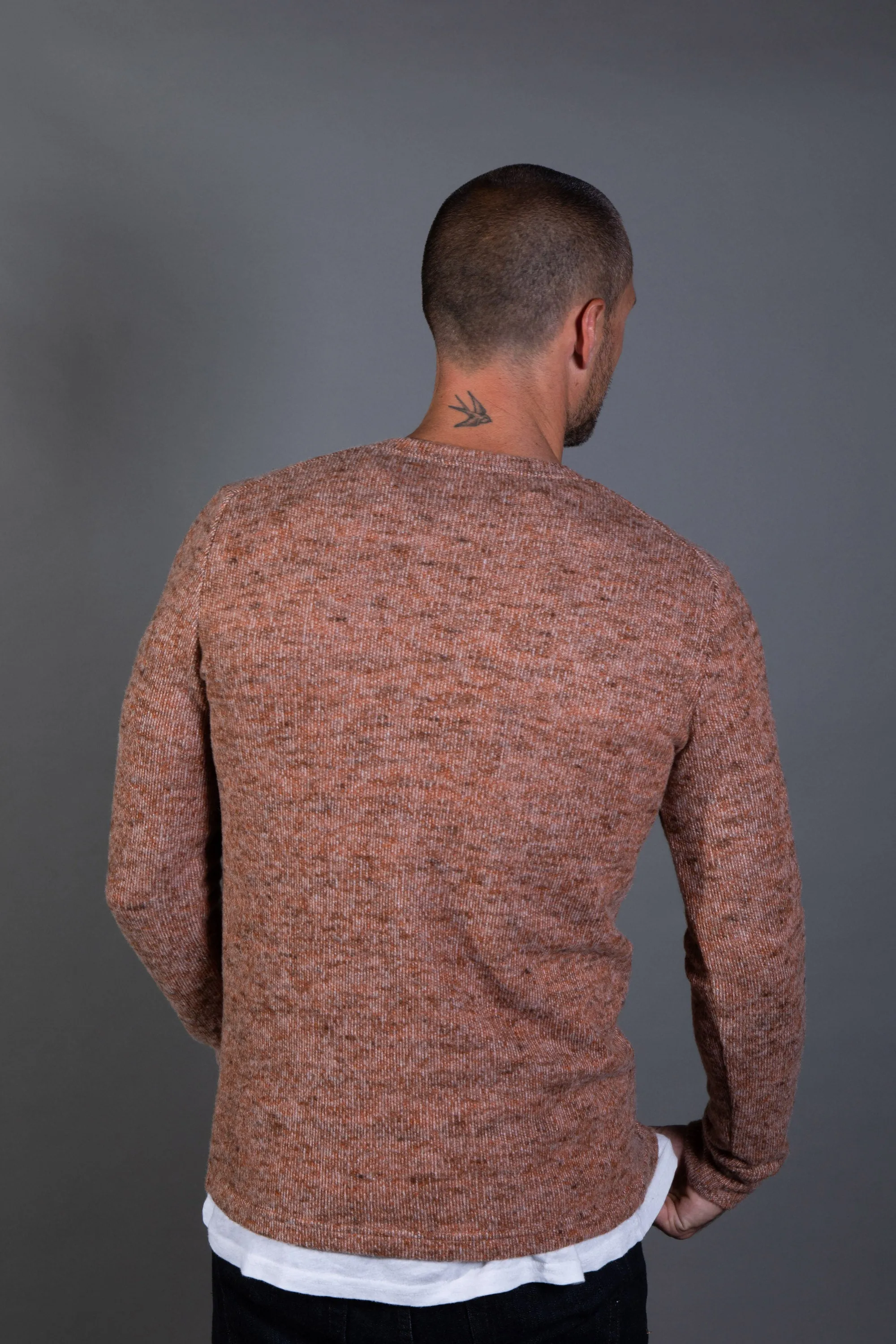 Men's Soft Knit Melange V-Neck Sweater