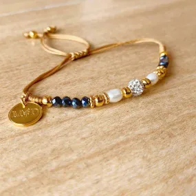 Mother and Daughter Petrol Blue Bracelet