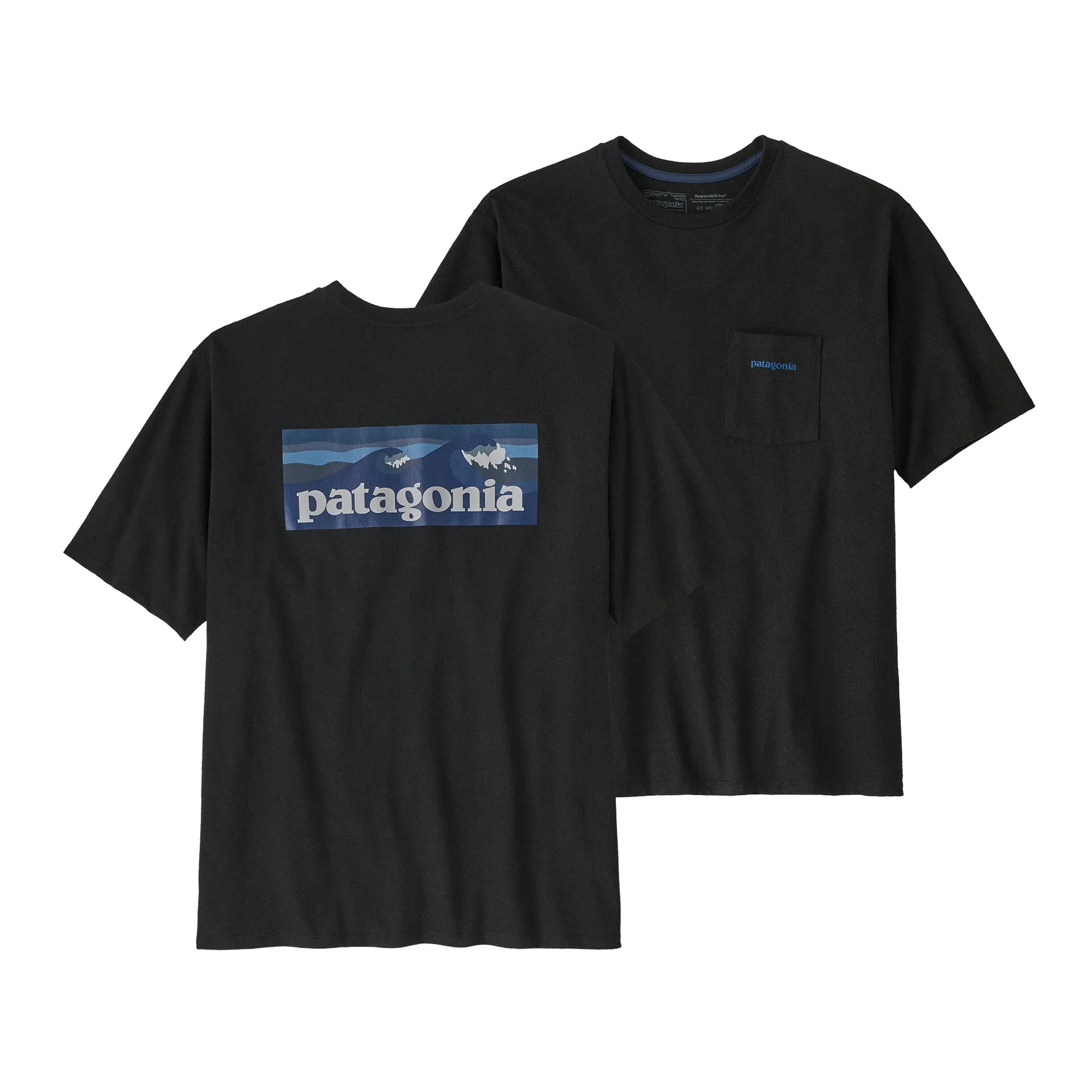 M'S BOARDSHORT LOGO POCKET TEE INK BLACK