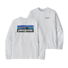 M'S L/S P-6 LOGO TEE WHITE