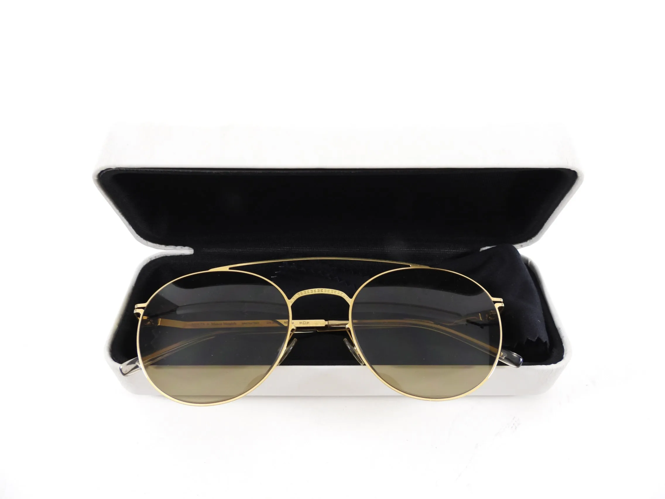 Mykita x Maison Margiela MMCRAFT007 Gold Round Sunglasses