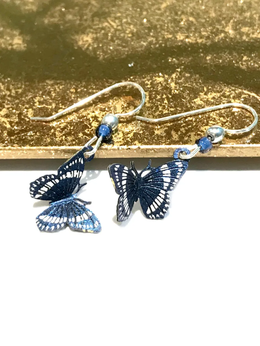 Navy & White Butterfly Dangles by Sienna Sky