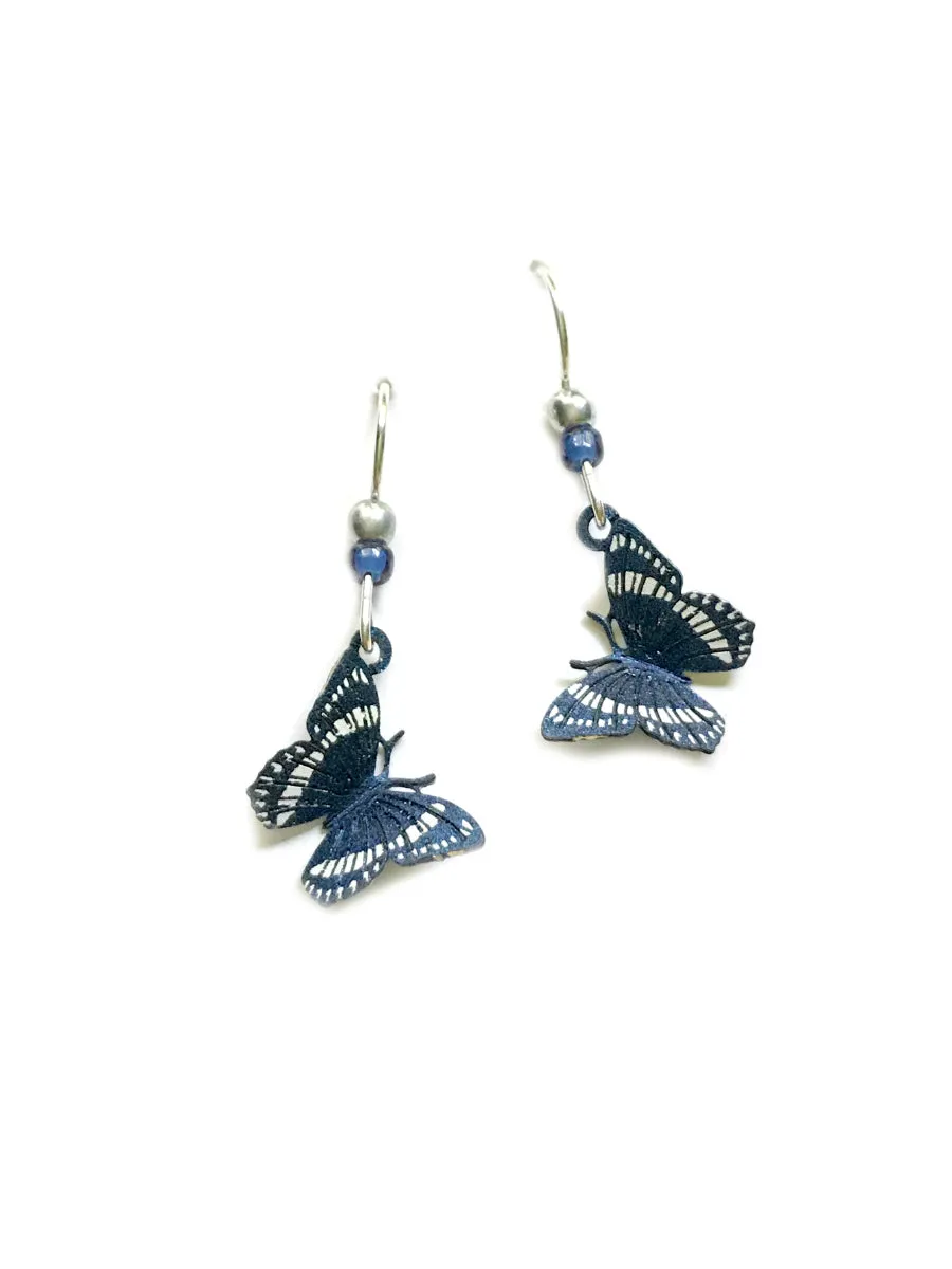 Navy & White Butterfly Dangles by Sienna Sky