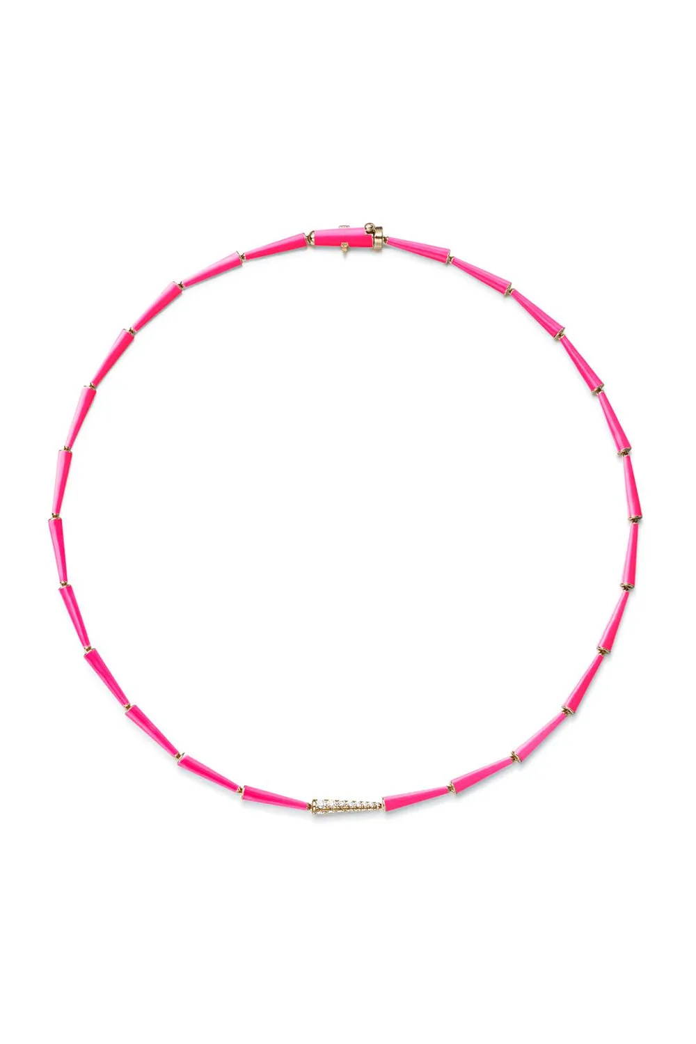 Neon Pink Lola Linked Necklace