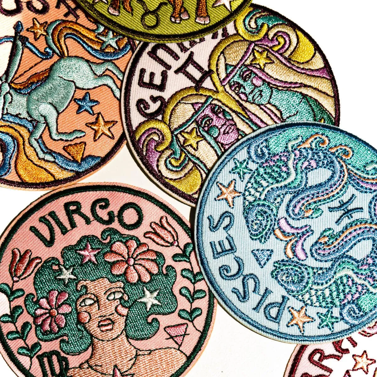 NEW! Embroidered Zodiac Patches