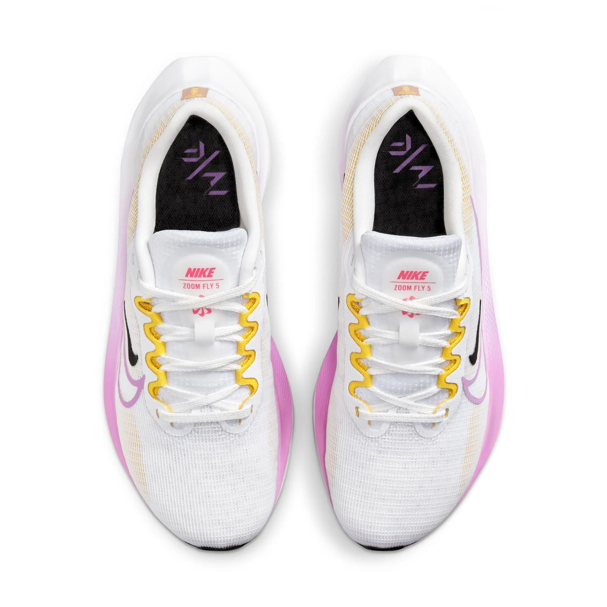 Nike Zoom Fly 5 (B Width)- White/Rush Fuschsia (Womens)