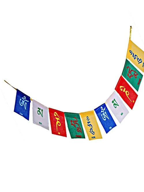 Om Mani Padme Hum mini prayer flags