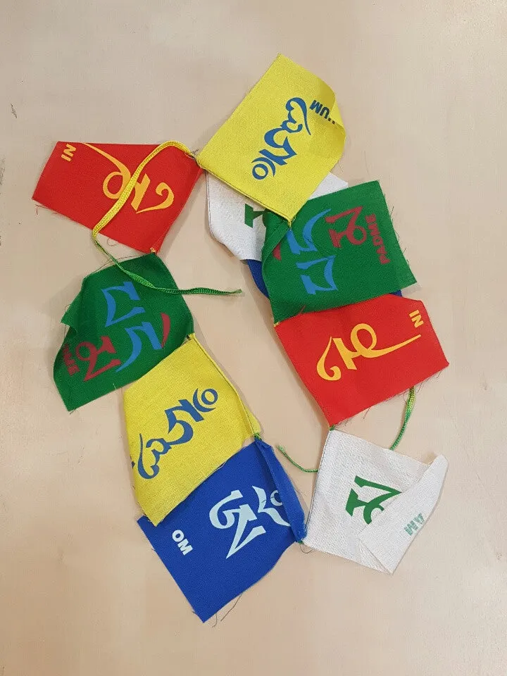 Om Mani Padme Hum mini prayer flags