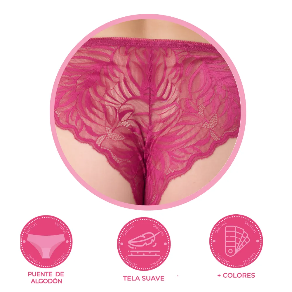 Panty coordinable con detalles de encaje  74601 Lady Carnival