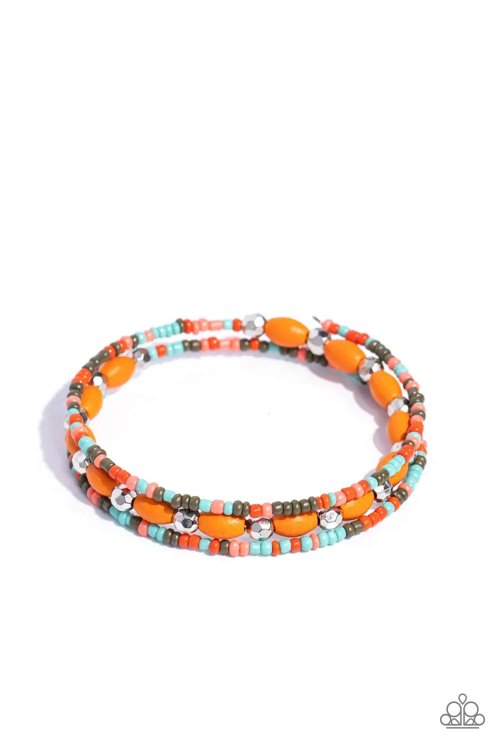 Paparazzi For WOOD Measure Orange Bracelet