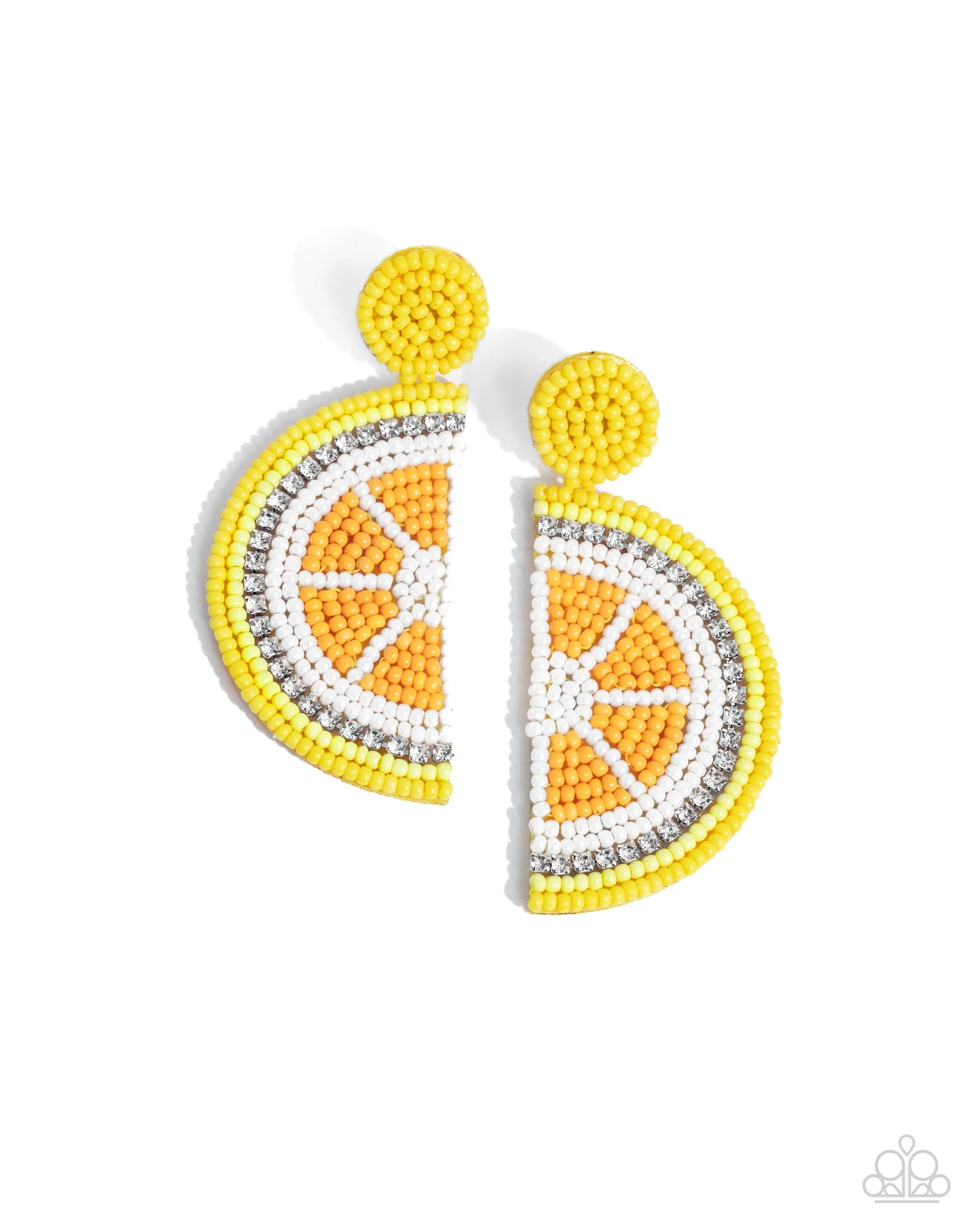 Paparazzi Lemon Leader Yellow Post Earrings