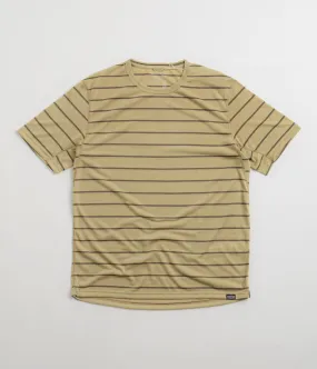 Patagonia Cap Cool Trail Shirt - Furrow Stripe: Moray Khaki