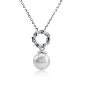 Pearl Maile Leaf Lei Pendant