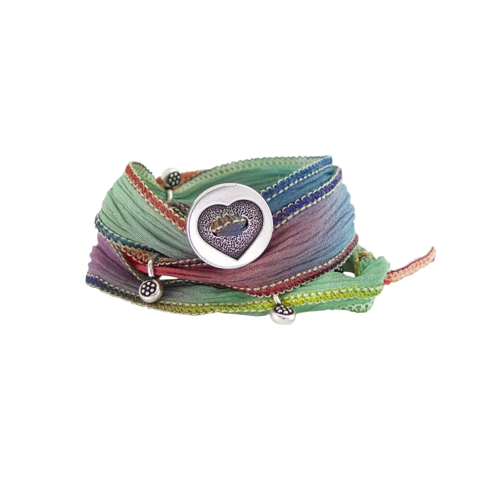 Petite b Kids Ribbon Wrap Bracelet - Hawaiian Rainbow