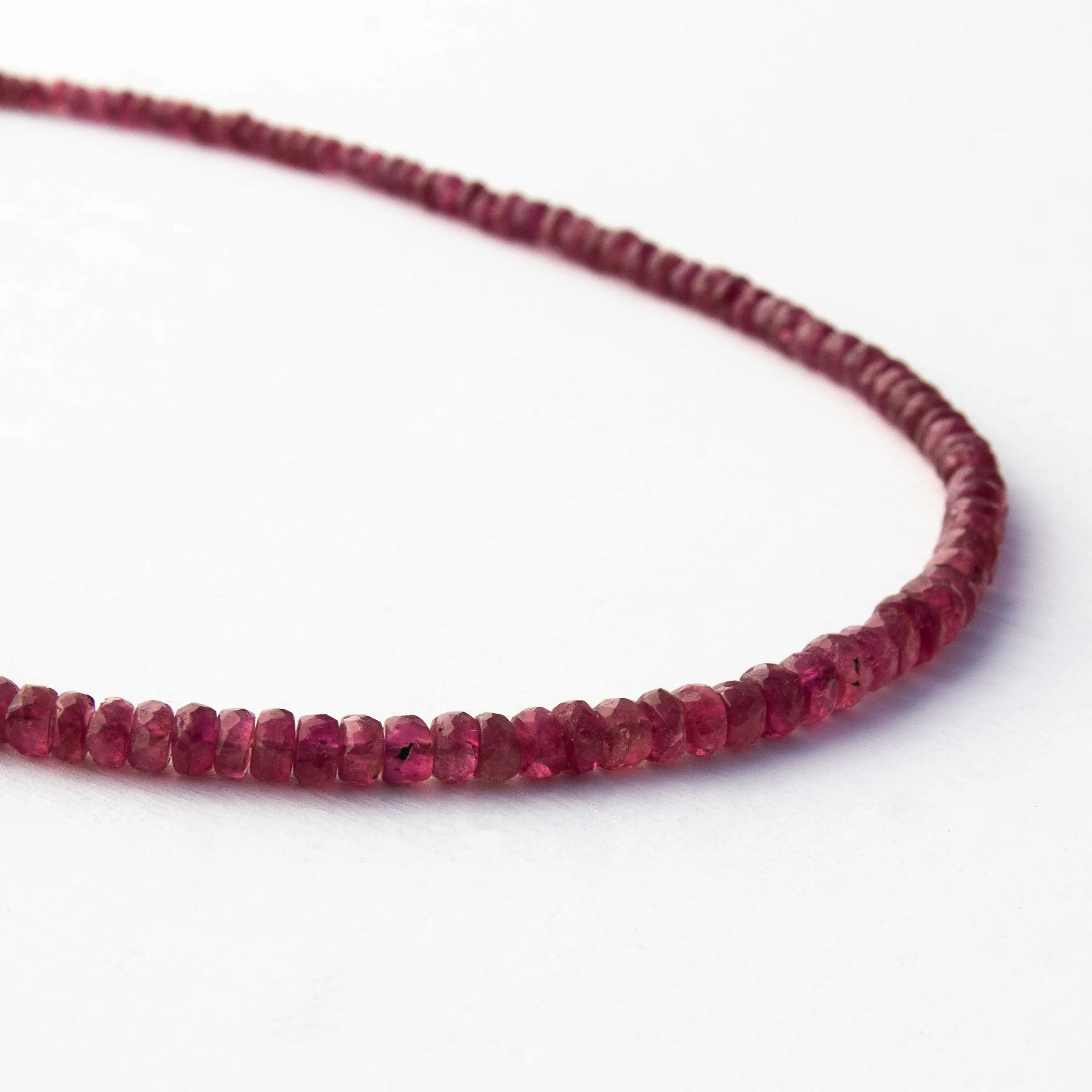 Pink Tourmaline - Faceted Beaded Necklace, AA-Grade, Gemmy