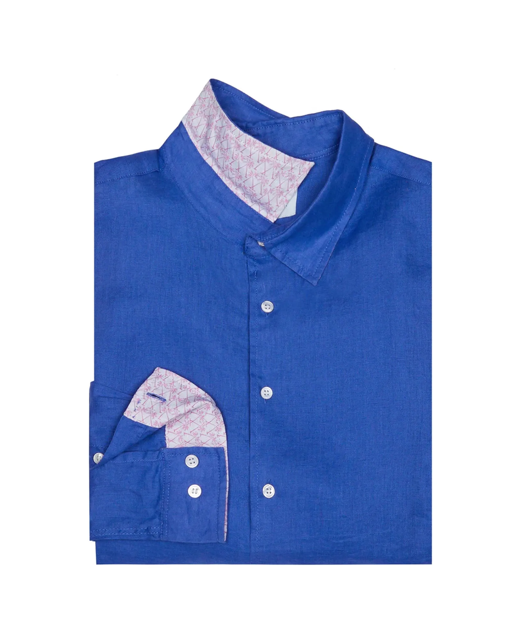 Pinkhouse Mustique Dazzling Blue Linen Shirt