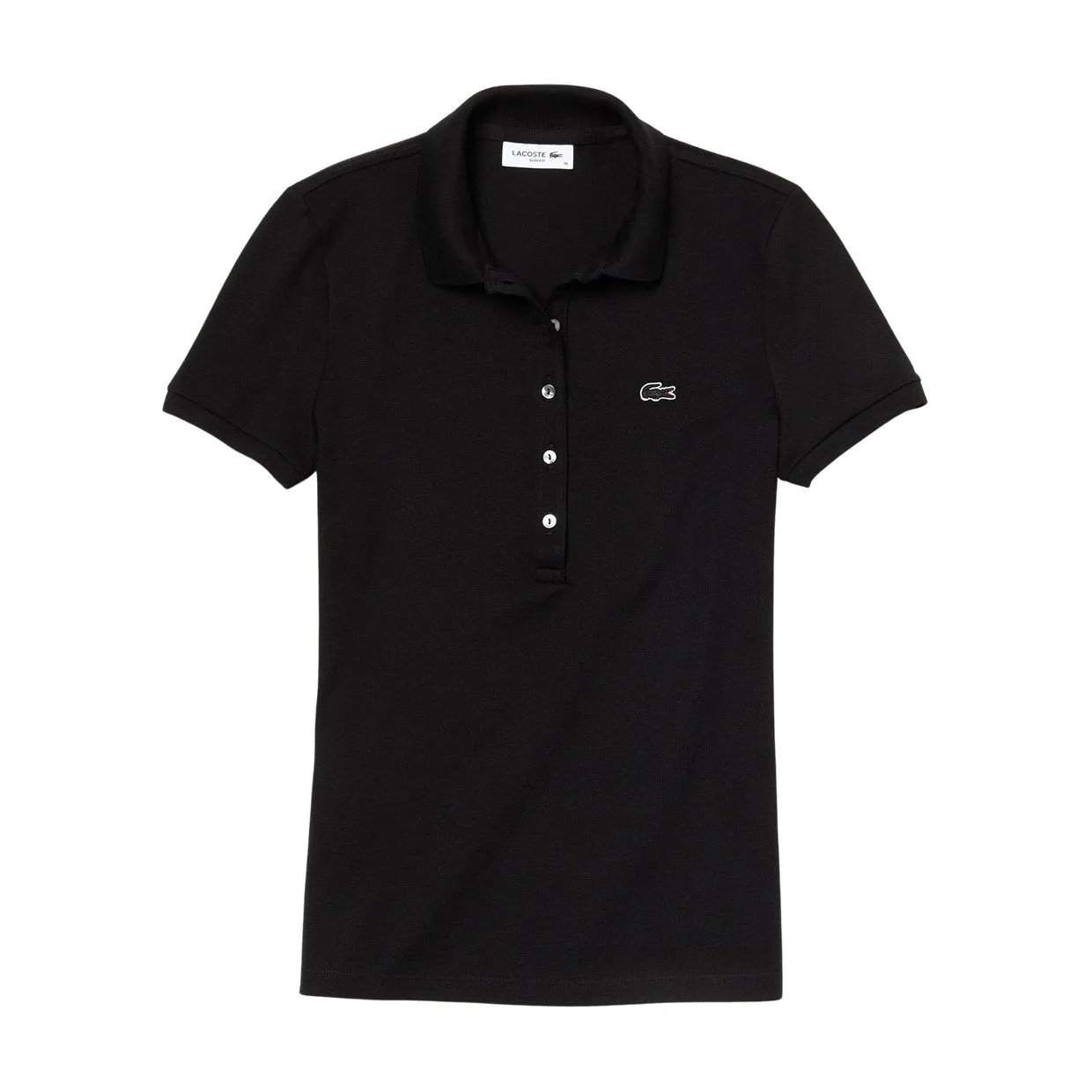 Polo Donna Lacoste Slim Fit Nero