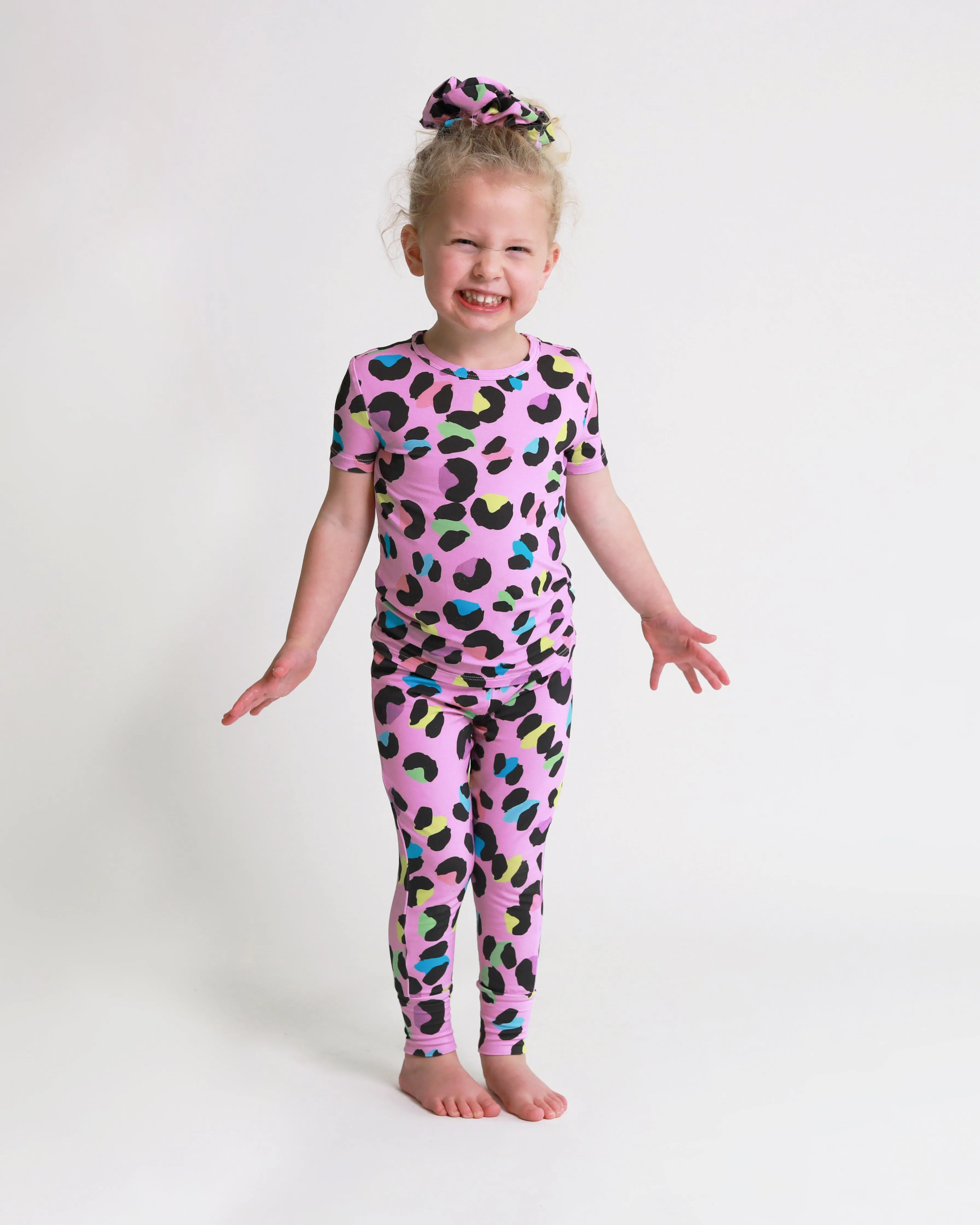 Posh Peanut Electric Leopard S/S Basic Loungewear