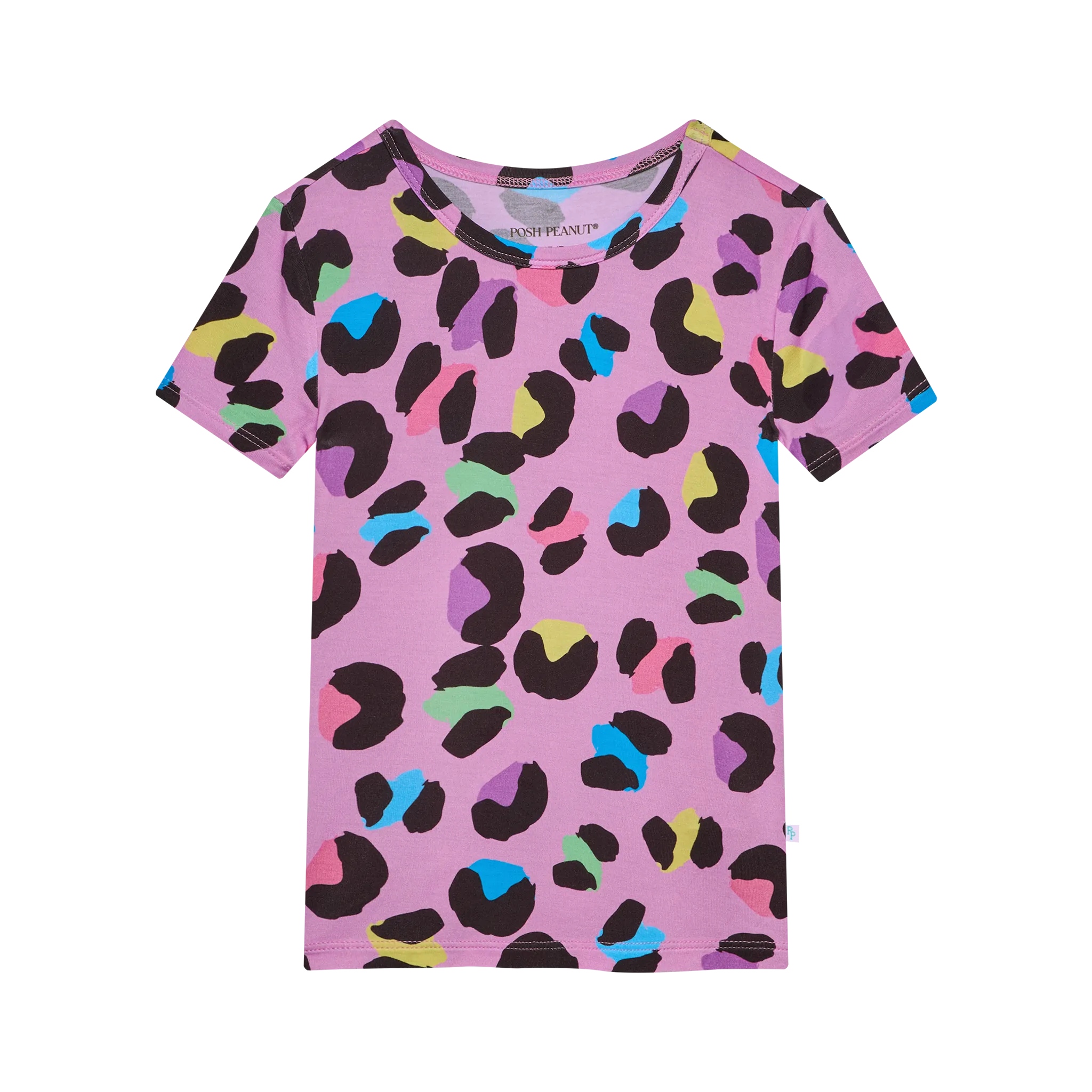 Posh Peanut Electric Leopard S/S Basic Loungewear