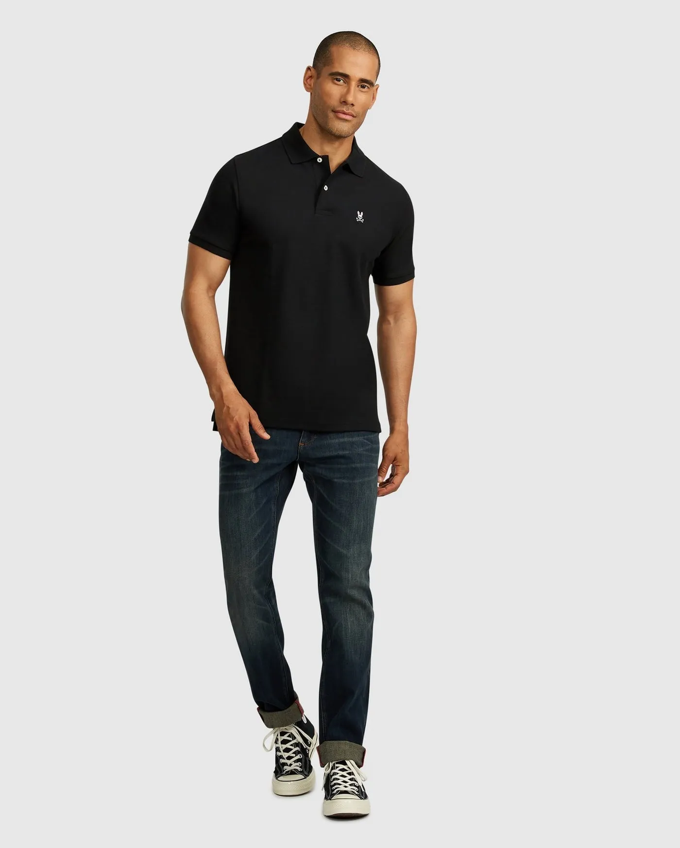 Psycho Bunny Mens Classic Polo - Black