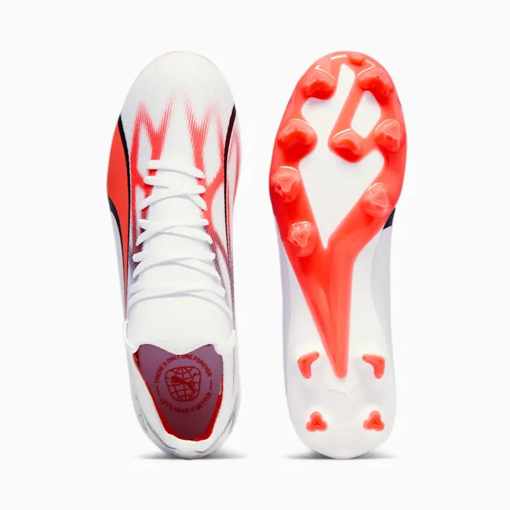 Puma Ultra Match FG/AG Women's Football Boots (White/Black/Fire Orchid)