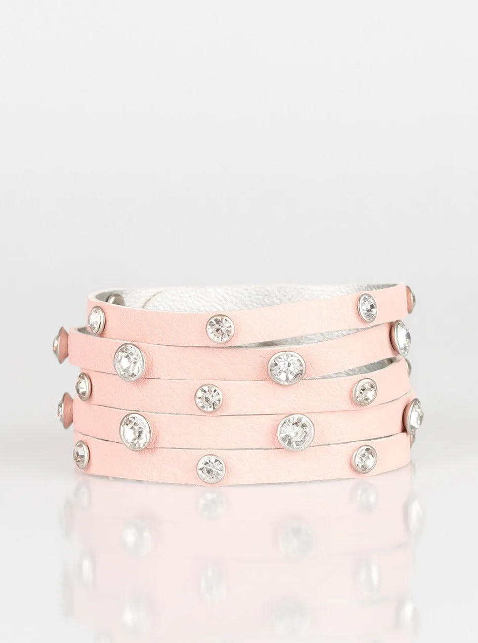 Rhinestone Reputation Pink Bracelet