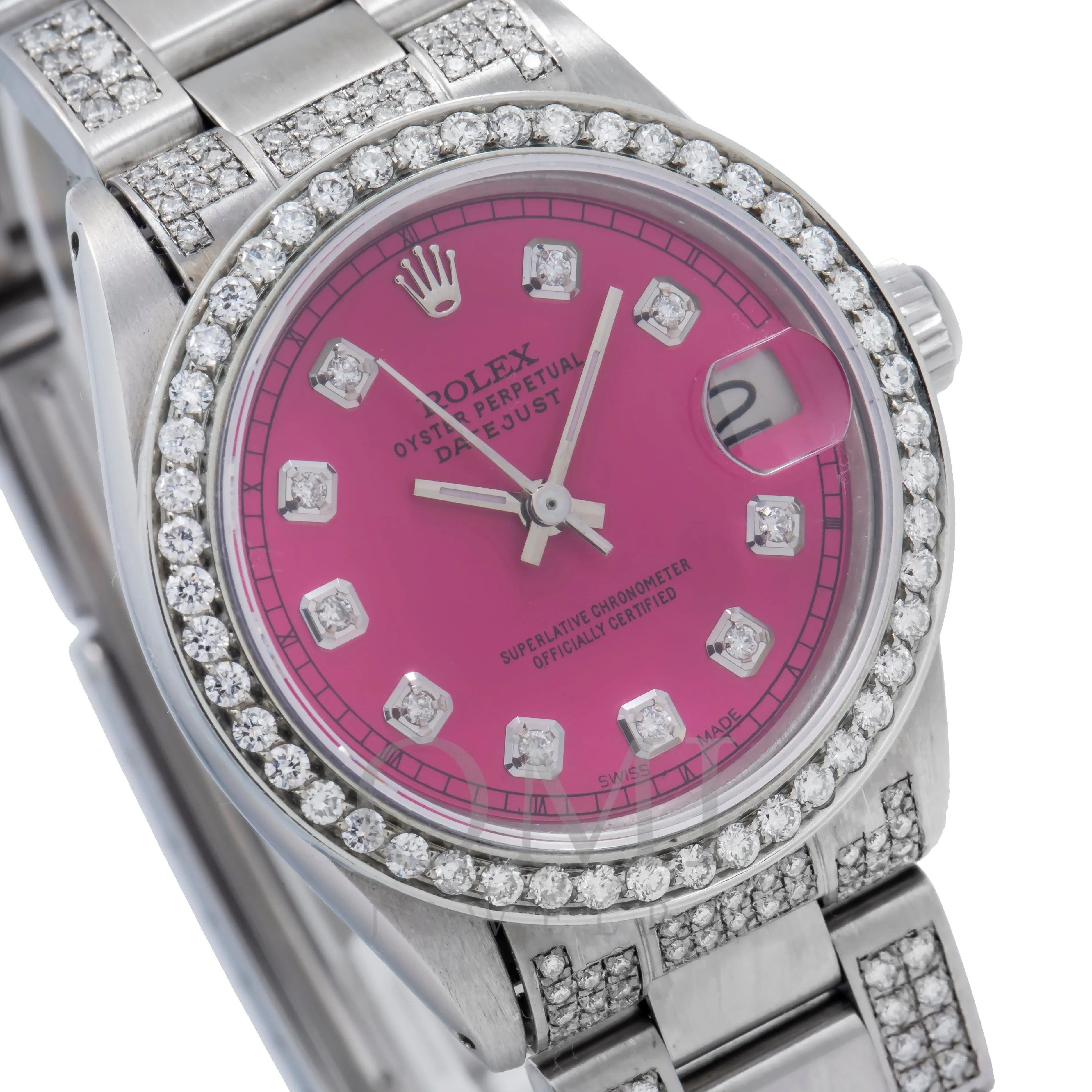 Rolex Datejust 6824 31MM Pink Diamond Dial With Stainless Steel Bracelet