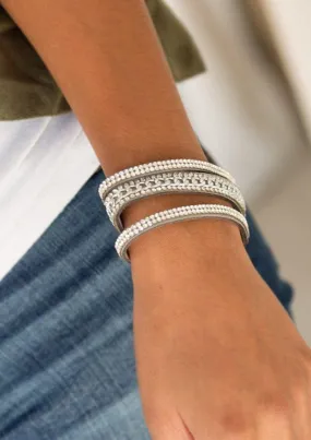 Rollin' In Rhinestones Silver Bracelet