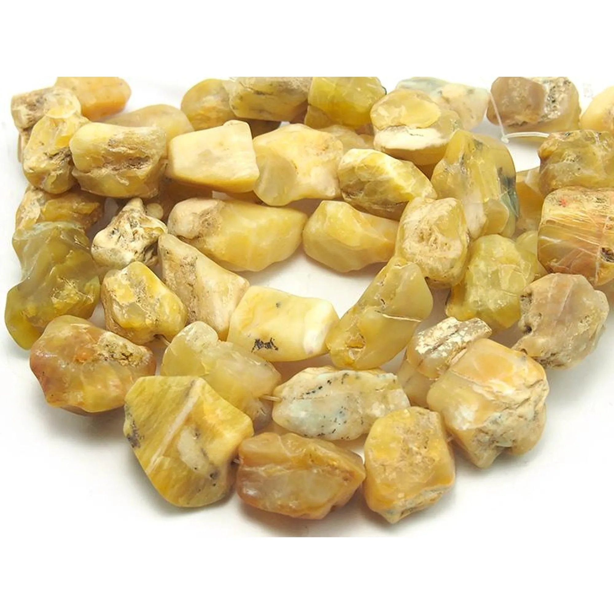 Rough Yellow Opal Chunk Strand