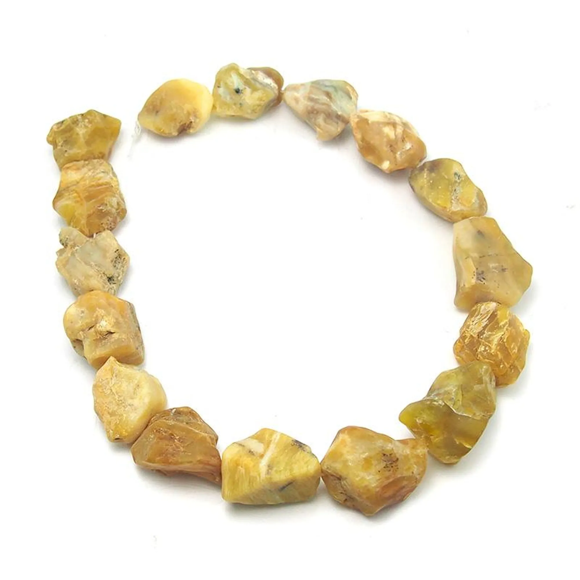 Rough Yellow Opal Chunk Strand