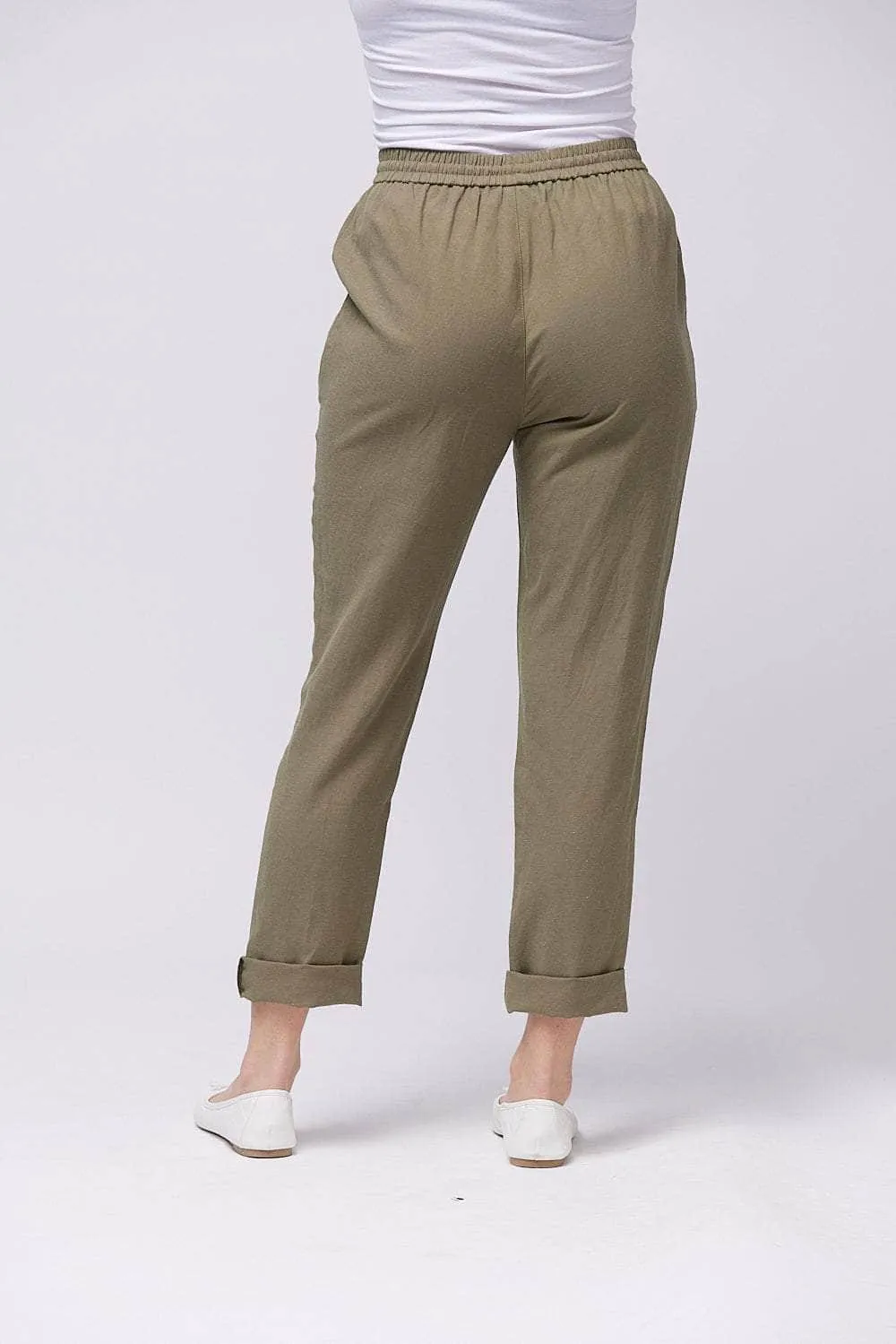 Saloos Slim Leg Trousers with Pockets