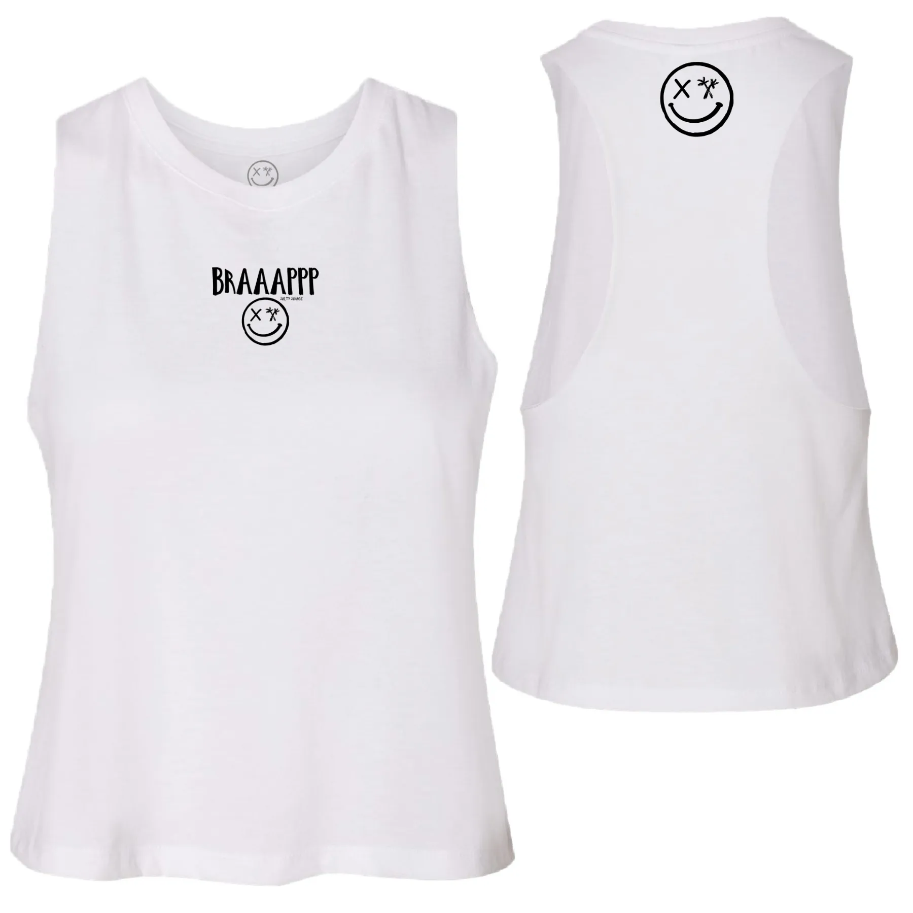 Salty Savage Ladies "BRAAAPPP" Flowy Crop Tank | Micro