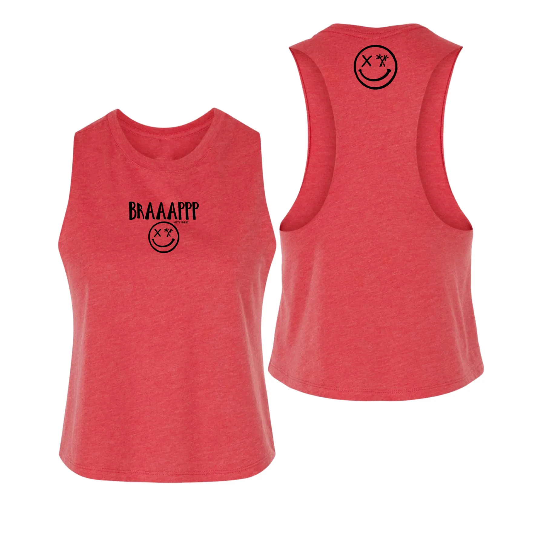 Salty Savage Ladies "BRAAAPPP" Flowy Crop Tank | Micro