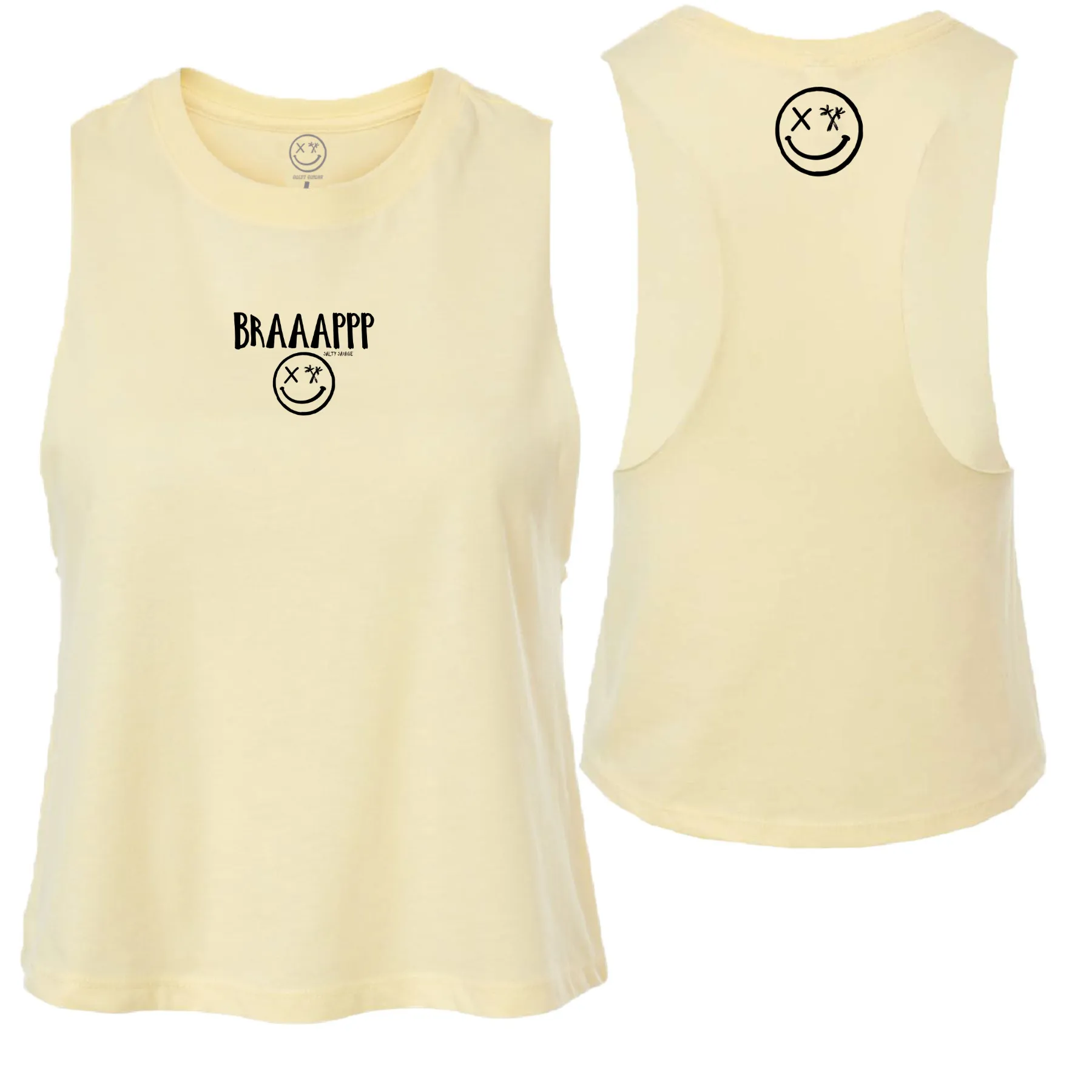 Salty Savage Ladies "BRAAAPPP" Flowy Crop Tank | Micro