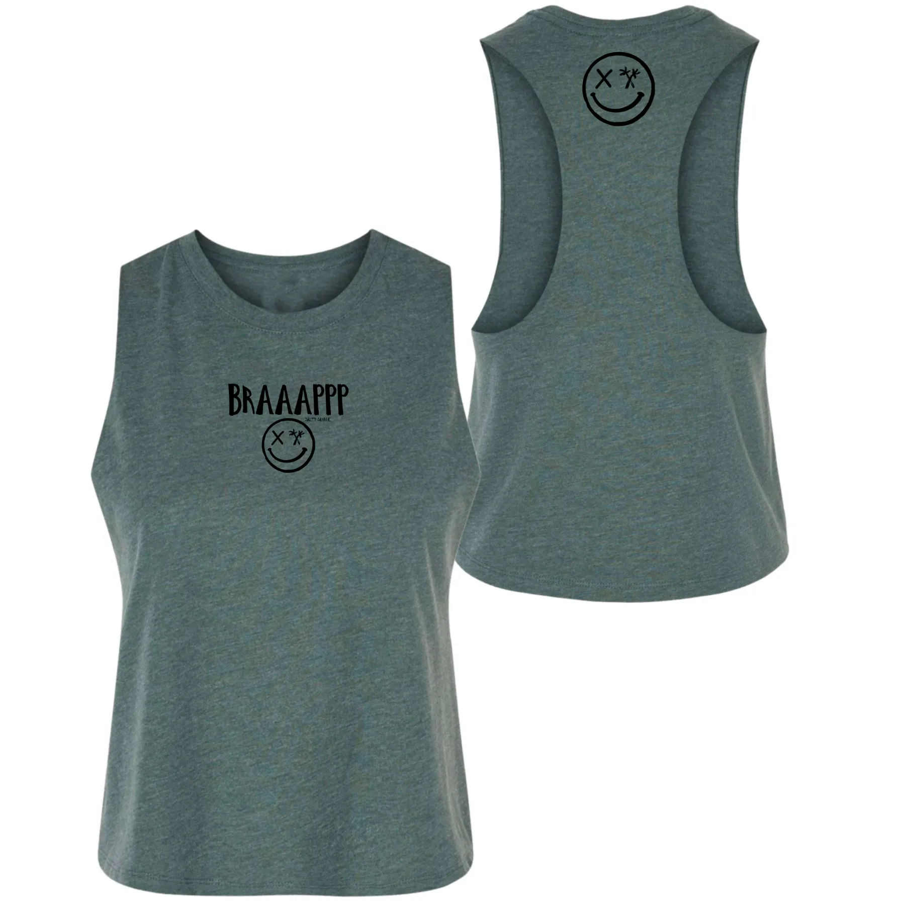 Salty Savage Ladies "BRAAAPPP" Flowy Crop Tank | Micro