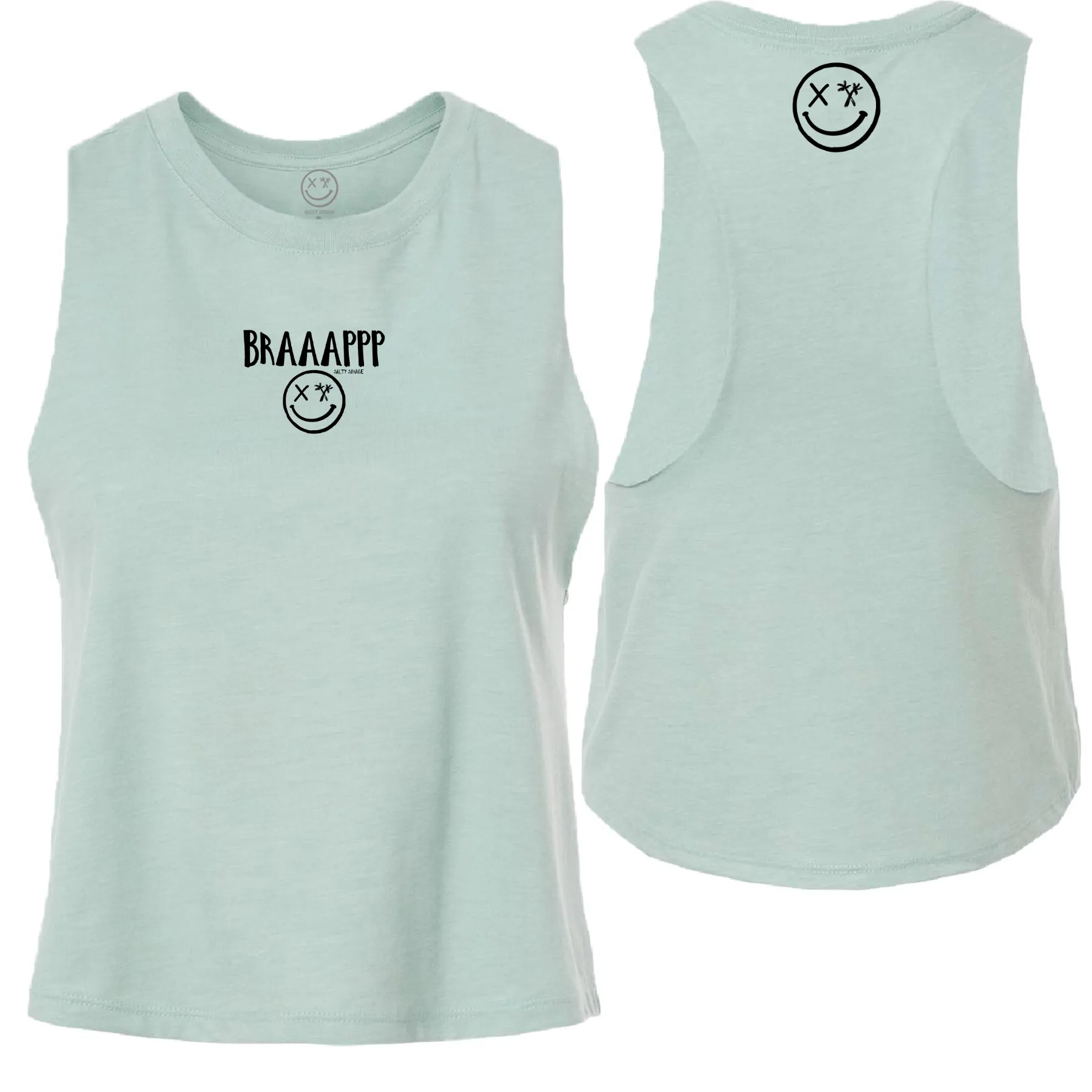 Salty Savage Ladies "BRAAAPPP" Flowy Crop Tank | Micro