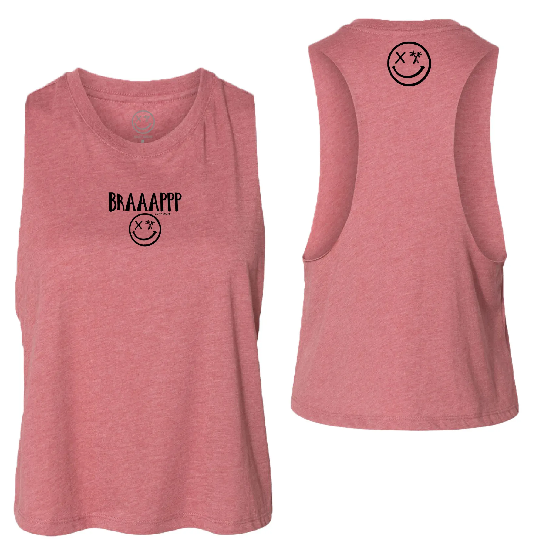 Salty Savage Ladies "BRAAAPPP" Flowy Crop Tank | Micro