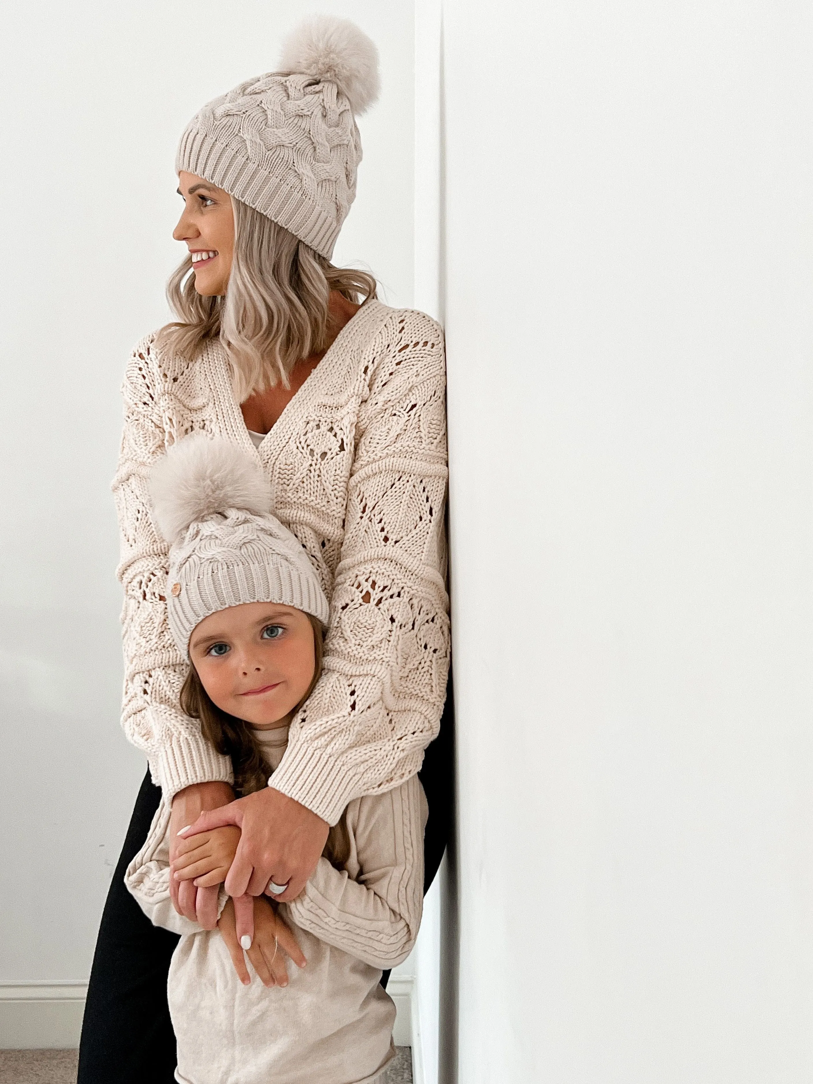 Sandstone Merino Wool Kids Beanie Hat