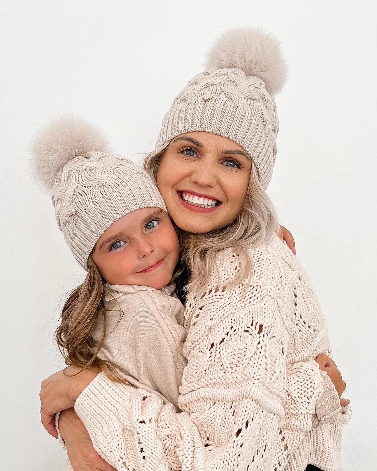 Sandstone Merino Wool Kids Beanie Hat