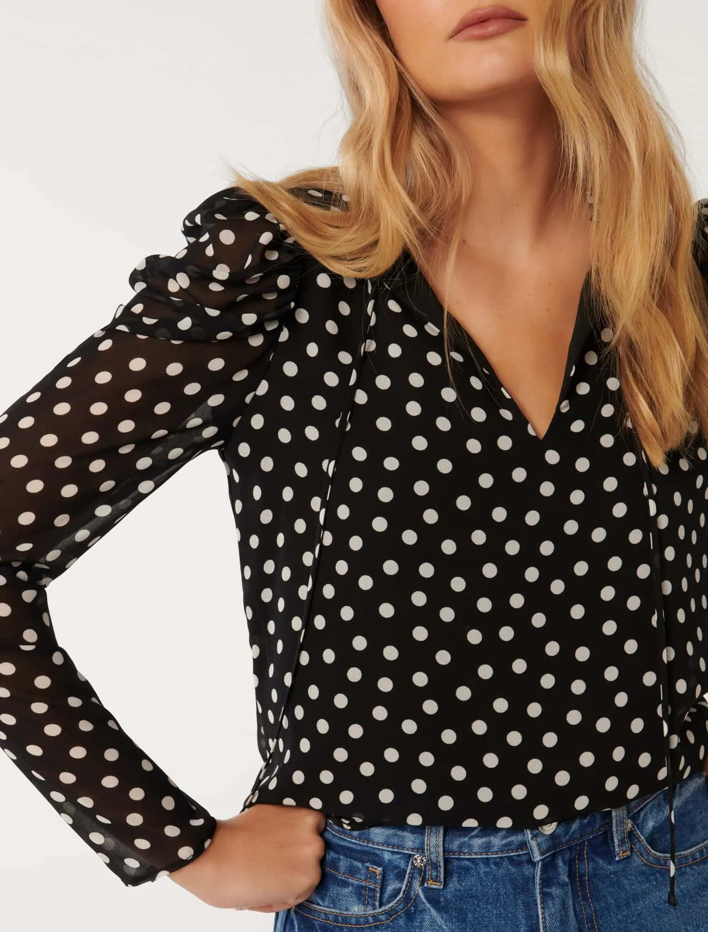 Sarah Drape Sleeve Blouse