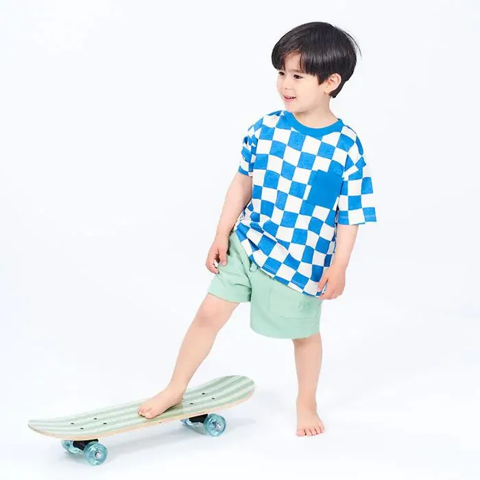 Sense Organics Blue Check Anton T-Shirt