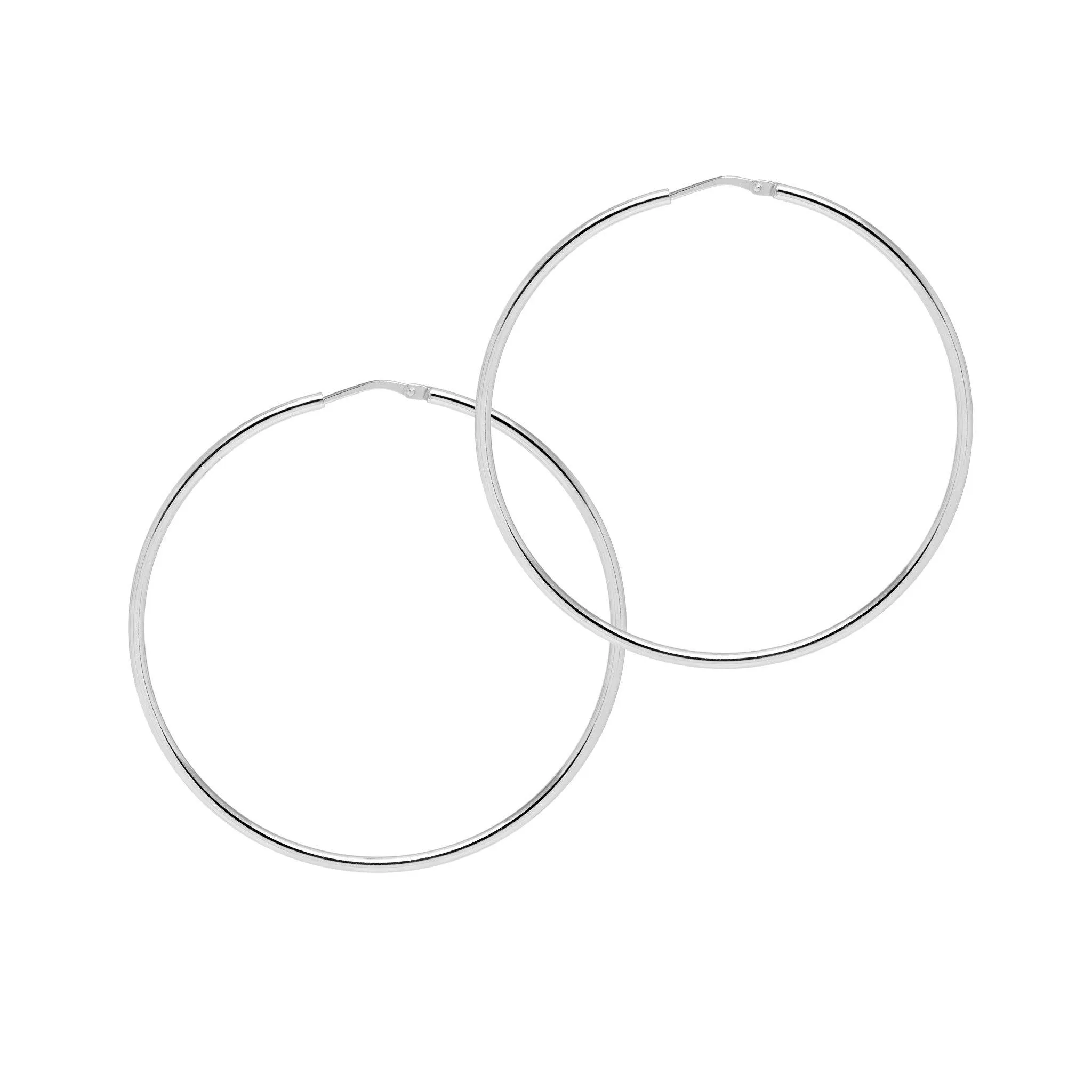 Skinny, Everyday Classic Hoop Earrings, Chica Latina - Silver