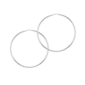 Skinny, Everyday Classic Hoop Earrings, Chica Latina - Silver