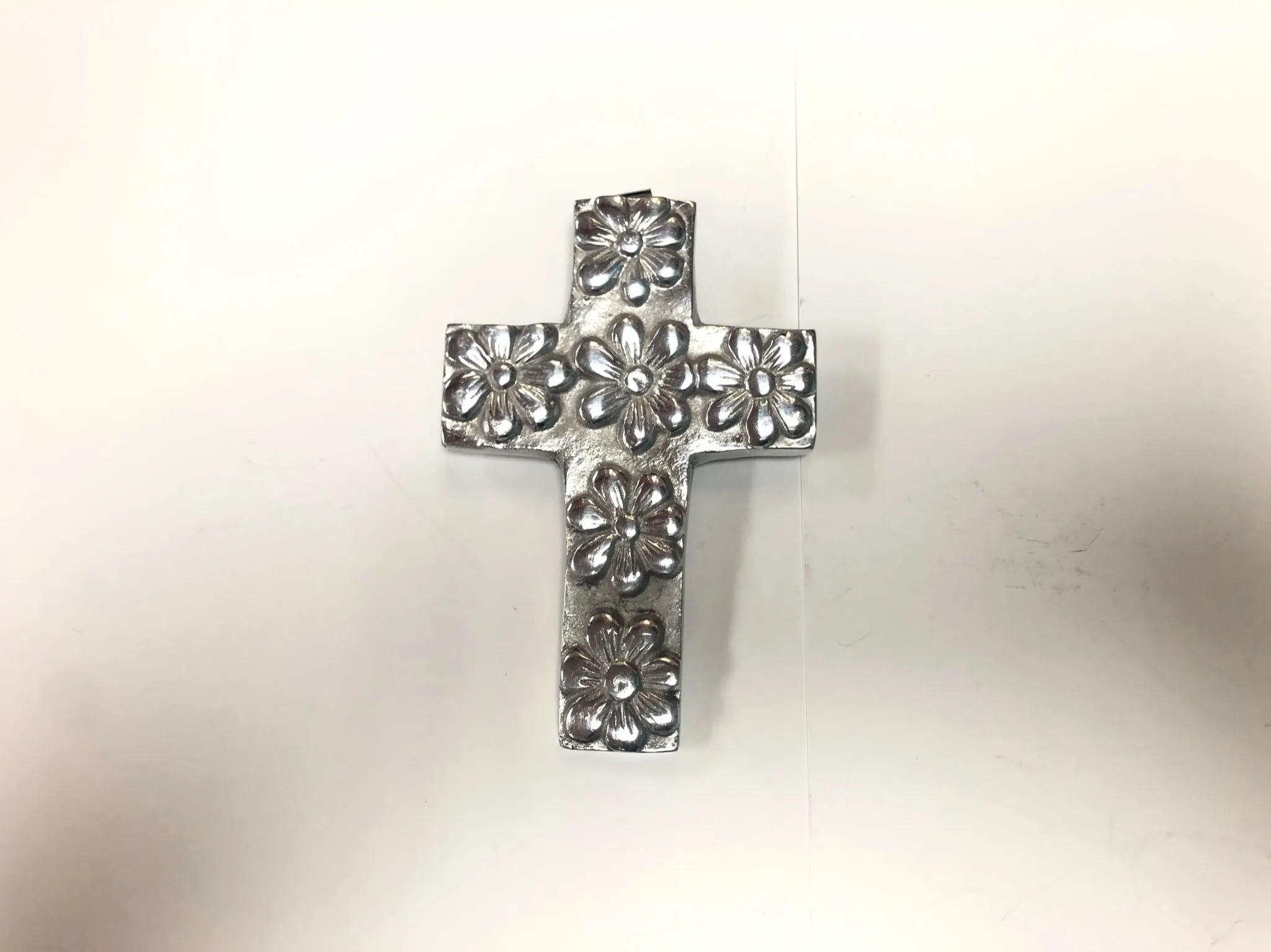 Small Silver Floral Crosses